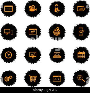 SEO and development simply icons Stock Vector