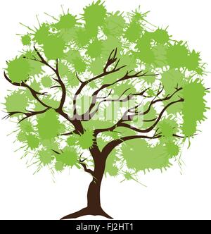 Abstract Tree isolated on a white background. Vector illustration Stock ...