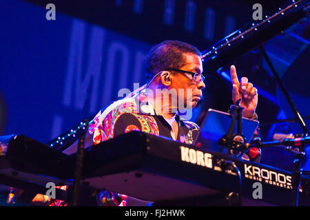 HERBIE HANCOCK preforms on the main stage at the MONTEREY JAZZ FESTIVAL Stock Photo