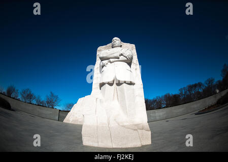 WASHINGTON DC, USA - The Martin Luther King Jr Memorial against a clear blue sky next to the Tidal Basin in Washington DC. Stock Photo