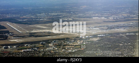 Dulles, Virginia, USA. 28th Feb, 2016. View of Washington Dulles International Airport from a commercial airliner on Sunday, February 28, 2016. Credit: Ron Sachs/CNP © Ron Sachs/CNP/ZUMA Wire/Alamy Live News Stock Photo