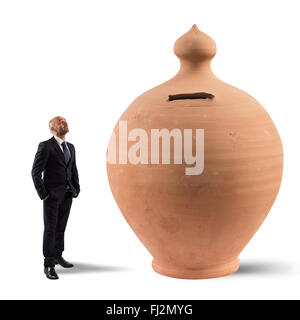 Satisfied of their savings Stock Photo