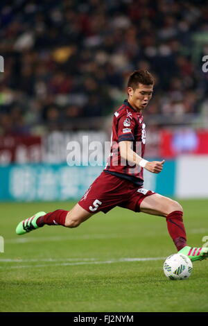 Hyogo, Japan. 27th Feb, 2016. Takuya Iwanami (Vissel) Football /Soccer : 2016 J1 League 1st stage match between Vissel Kobe 0-2 Ventforet Kofu at Noevir Stadium Kobe in Hyogo, Japan . © AFLO/Alamy Live News Stock Photo