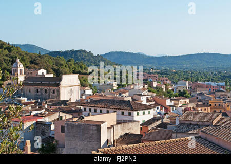 Mallorca, Balearic Islands: a panoramic view of the roofs of Artà, the town around 35 miles from the island's capital of Palma Stock Photo