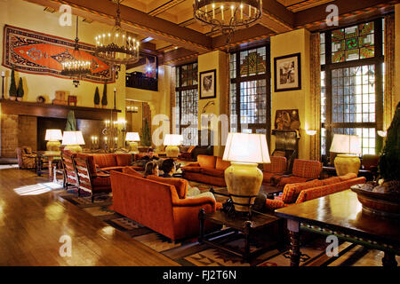 The grand SITTING ROOM of the AHWAHNEE HOTEL built in 1925 designed ...