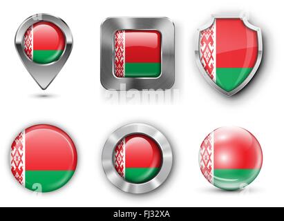 County Flag Bages Stock Vector