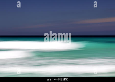 Abstract beach, done with long exposure and camera movement, in Pennington Bay on Kangaroo Island, South Australia, Australia. Stock Photo