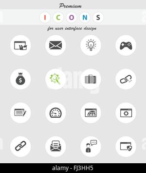 SEO and development simply icons Stock Vector