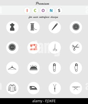 Tailoring simply icons Stock Vector Image & Art - Alamy