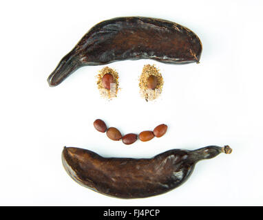 Carob healthy smile Stock Photo