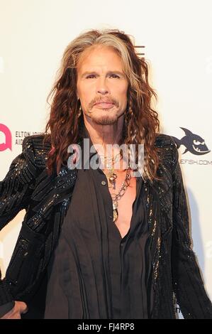 Steven Tyler at arrivals for 2016 Elton John AIDS Foundation Academy Awards Viewing Party - Part 2, West Hollywood Park, Los Angeles, CA February 28, 2016. Credit:  Everett Collection Inc/Alamy Live News Stock Photo