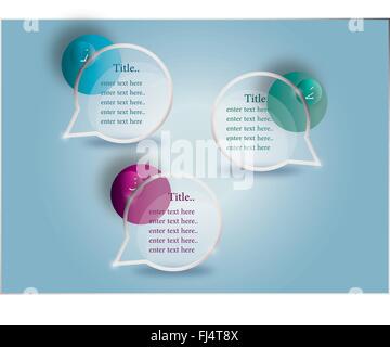 infographic transparent three options illustration Stock Vector