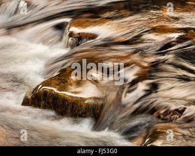 running water in rocky creek, Germany, Saxony, Erz Mountains, Schwarzwassertal