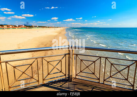 tonfano pier view on the beach Stock Photo