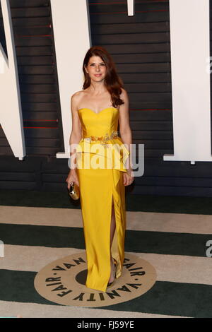 Beverly Hills, Los Angeles, US. 28th Feb, 2016. Actress Marisa Tomei attending the Vanity Fair Oscar Party at Wallis Annenberg Center for the Performing Arts in Beverly Hills, Los Angeles, US, 28 February 2016. Credit:  dpa picture alliance/Alamy Live News Stock Photo