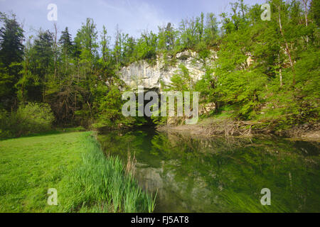 big natural bridge in Rak Skocjan, Veliki Naravni Most, Slovenia Stock Photo