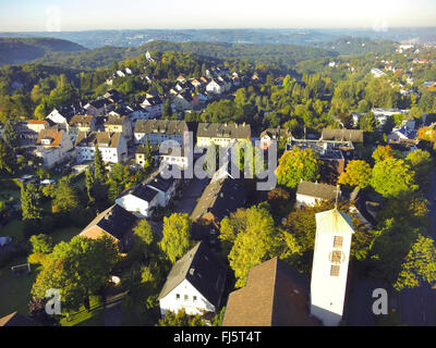 aerial view to district Witten Annen with peace church, Friedenskirche, Germany, North Rhine-Westphalia, Ruhr Area, Witten Stock Photo
