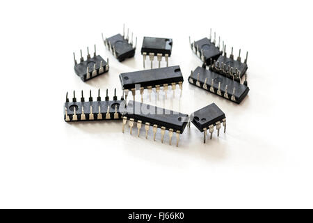 IC ,integrated circuit  is the key equipment in the electronic circuit. Stock Photo