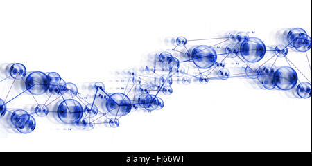 abstract design, connected circles / network concept on white background Stock Photo
