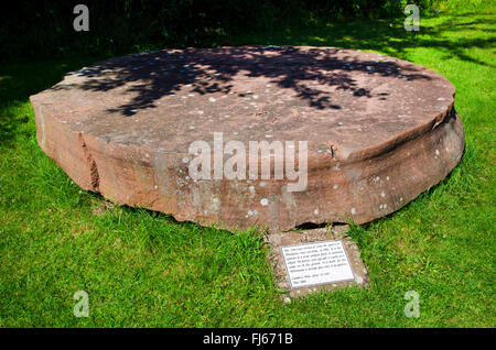 millennium sandstone pillar, United Kingdom, England, Cumbria, Crosby Ravensworth Stock Photo