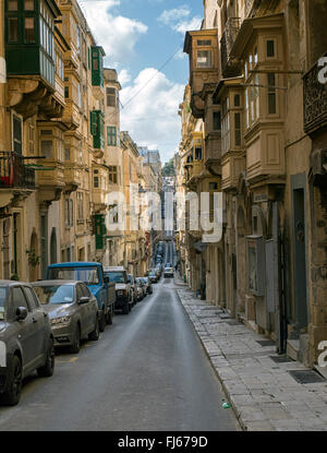 Back streets of Valletta, Malta Stock Photo