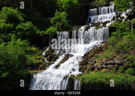 waterfall near Naefels, cascades, Switzerland, Glarus, Naefels Stock Photo