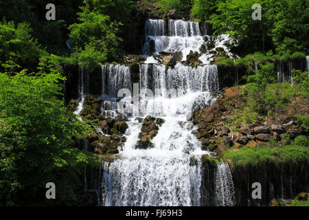 waterfall near Naefels, cascades, Switzerland, Glarus, Naefels Stock Photo