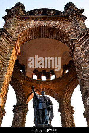 Emperor William monument , Germany, North Rhine-Westphalia, East Westphalia, Porta Westfalica Stock Photo