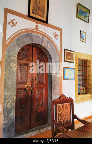 Library of Hafiz Ahmed Agha, Rhodes Town, Greece, Europe Stock Photo