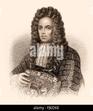 John Somers, 1st Baron Somers, 1651-1716, an English Whig jurist and statesman Stock Photo