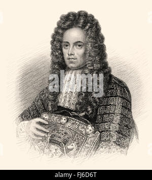 John Somers, 1st Baron Somers, 1651-1716, an English Whig jurist and statesman Stock Photo