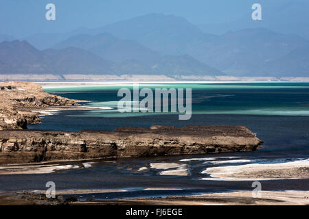 Salt Reserve Lake Assal, Djibouti, Africa Stock Photo