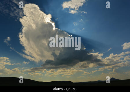 Dramatic storm clouds gather over Golden Gate Highlands National Park, Orange State, South Africa Stock Photo