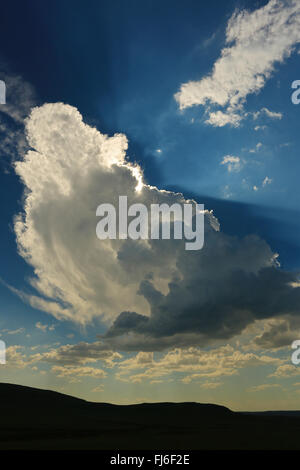 Dramatic storm clouds gather over Golden Gate Highlands National Park, Orange State, South Africa Stock Photo