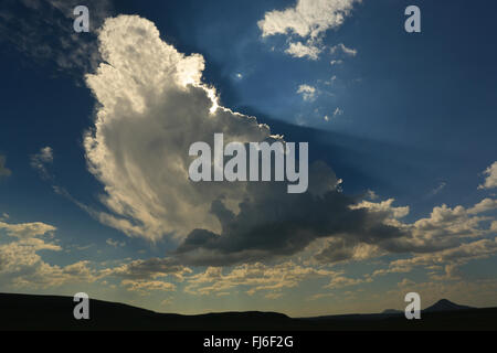 Dramatic storm clouds gather over Golden Gate Highlands National Park, Orange State, South Africa Stock Photo