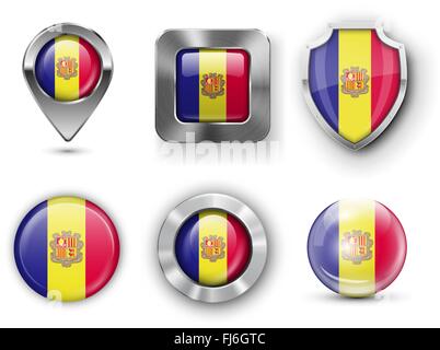 County Flag Bages Stock Vector