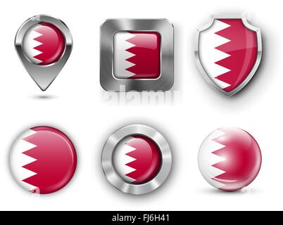 County Flag Bages Stock Vector