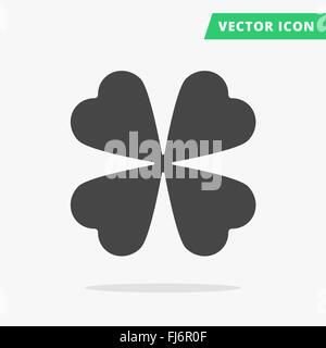 clover silhouette sign good luck Stock Vector