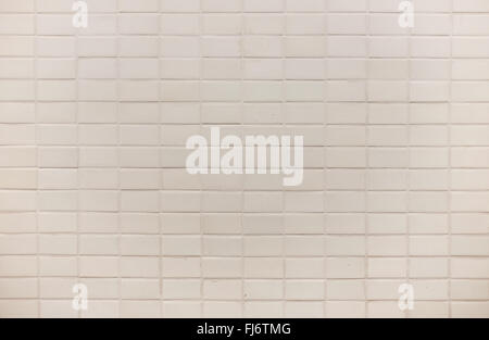 White square tile wall background texture Stock Photo