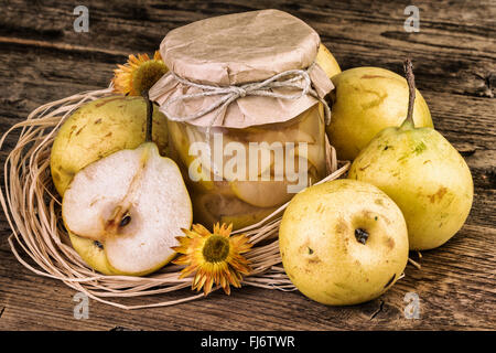 Pears compote Vintage Still Life Stock Photo