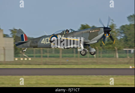 Spitfire Mk.LF.XVIe, TE311 of the RAF BBMF at RAF Coningsby. Stock Photo