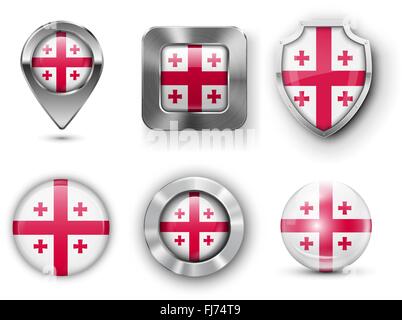 County Flag Bages Stock Vector