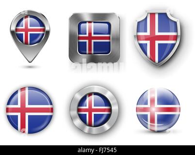 County Flag Bages Stock Vector