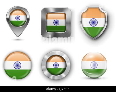 County Flag Bages Stock Vector