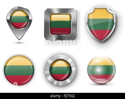 County Flag Bages Stock Vector