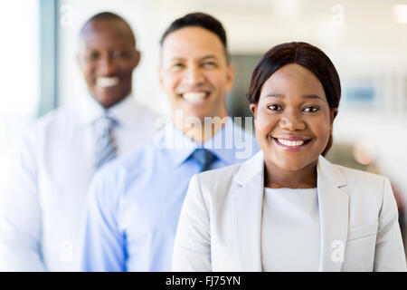 group of multiracial business team standing in a row Stock Photo
