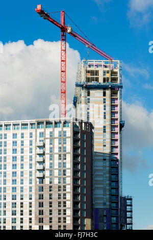 The 'One Greengate' apartments under construction, Greengate, Salford, Manchester, UK Stock Photo