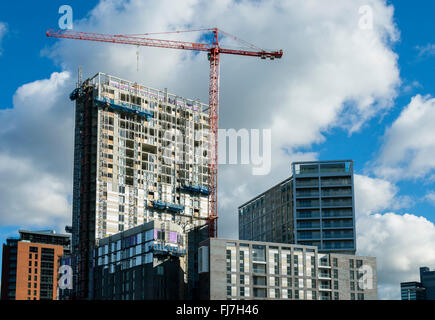 The 'One Greengate' apartments under construction, Greengate, Salford, Manchester, UK Stock Photo