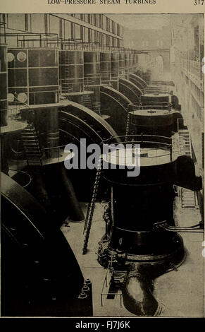 Steam turbines; a practical and theoretical treatise for engineers and students, including a discussion of the gas turbine (1917) Stock Photo