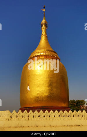 Gold Bupaya Pagoda in Old Bagan, Bagan, Myanmar (Burma) Stock Photo